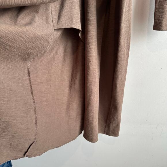 Who What Wear Collection Sabrina Textured Wrap Midi Dress Brown S - Picture 6 of 10